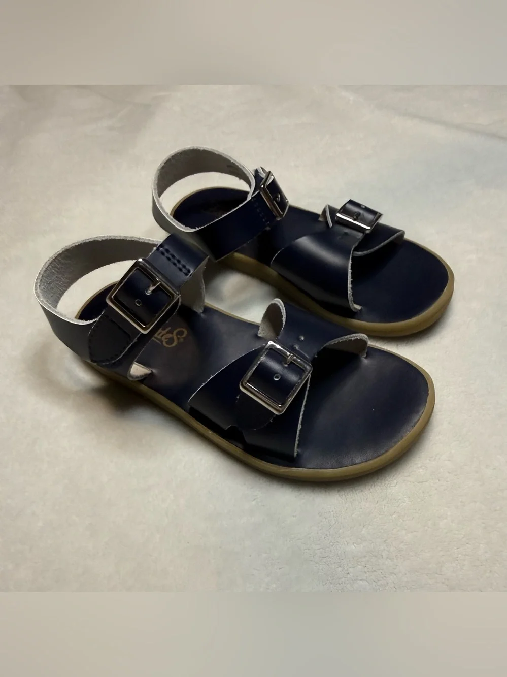 Footmates Boys Tide ECO Sandals Toddler sz 11 Navy Blue EUC